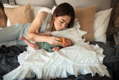 Keep pacifier in baby's mouth to help stop baby cry